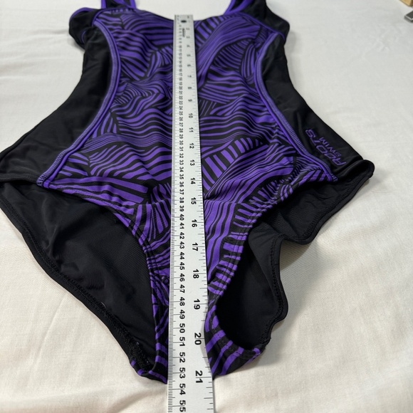 ROOTS Women's One Piece‎ Swimsuit Purple/Black Size 6 Bathing Suit Padded Cups - Picture 12 of 14